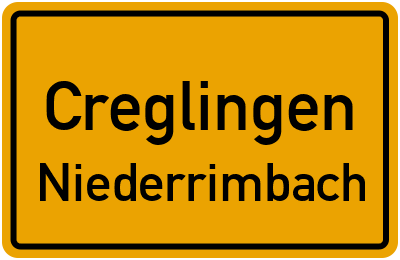 Ortsschild Creglingen Niederrimbach