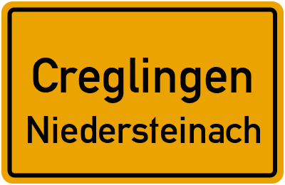 Ortsschild Creglingen Niedersteinach