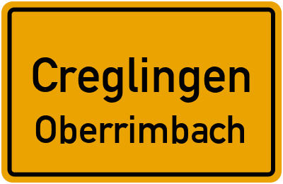 Ortsschild Creglingen Oberrimbach
