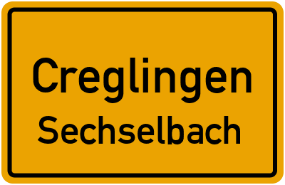 Ortsschild Creglingen Sechselbach