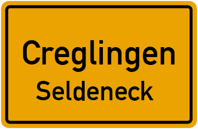 Ortsschild Creglingen Seldeneck