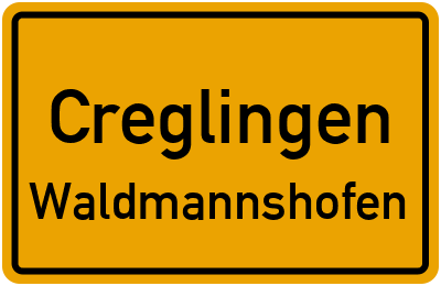 Ortsschild Creglingen Waldmannshofen