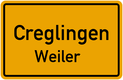 Ortsschild Creglingen Weiler