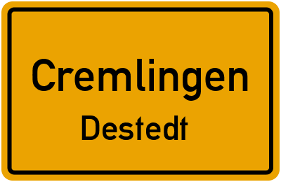 Ortsschild Cremlingen Destedt