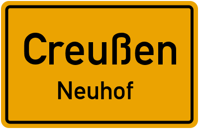 Straßenverzeichnis Creußen Neuhof