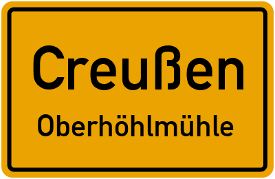 Straßenverzeichnis Creußen Oberhöhlmühle