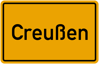 Ortsschild von Creußen in Bayern