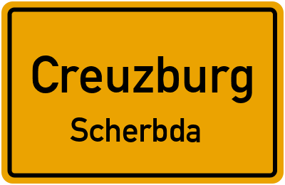 Straßenverzeichnis Creuzburg Scherbda