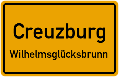Straßenverzeichnis Creuzburg Wilhelmsglücksbrunn