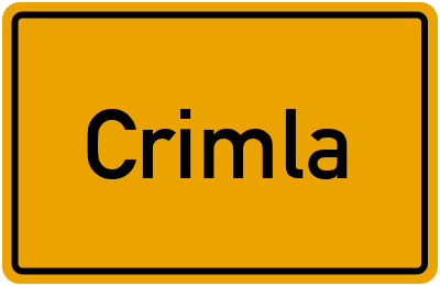 Ortsschild von Gemeinde Crimla in Thüringen