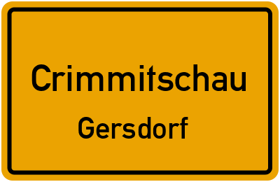 Straßenverzeichnis Crimmitschau Gersdorf