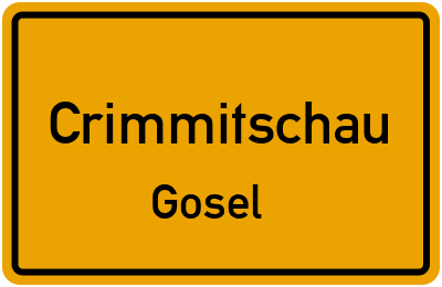 Straßenverzeichnis Crimmitschau Gosel
