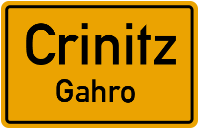 Straßenverzeichnis Crinitz Gahro