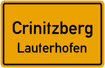 Ortsschild Crinitzberg Lauterhofen