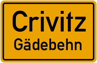 Straßenverzeichnis Crivitz Gädebehn