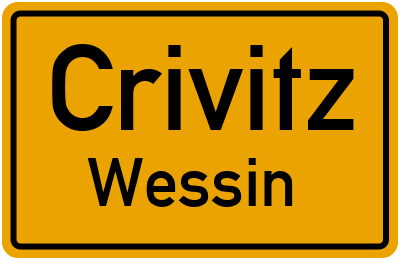 Straßenverzeichnis Crivitz Wessin