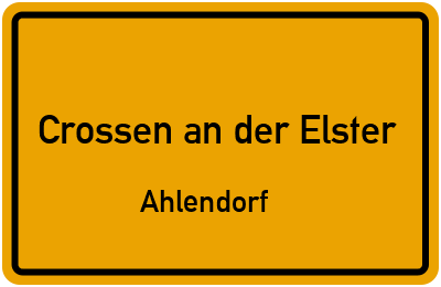 Straßenverzeichnis Crossen an der Elster Ahlendorf