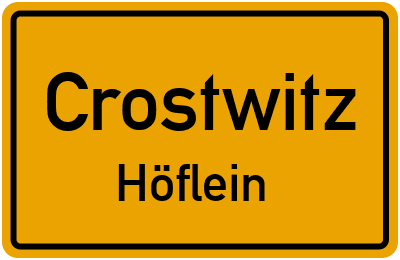 Straßenverzeichnis Crostwitz Höflein