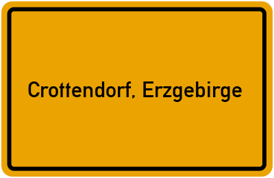 Ortsschild von Gemeinde Crottendorf, Erzgebirge in Sachsen