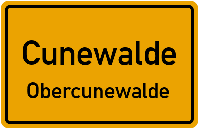 Ortsschild Cunewalde Obercunewalde