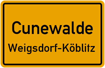 Straßenverzeichnis Cunewalde Weigsdorf-Köblitz