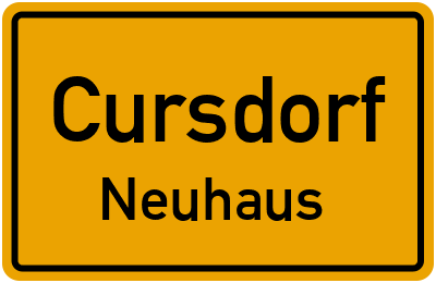Straßenverzeichnis Cursdorf Neuhaus