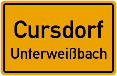 Straßenverzeichnis Cursdorf Unterweißbach