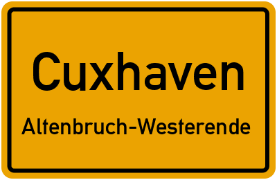 Straßenverzeichnis Cuxhaven Altenbruch-Westerende