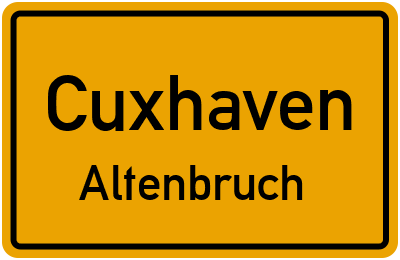 Ortsschild Cuxhaven Altenbruch
