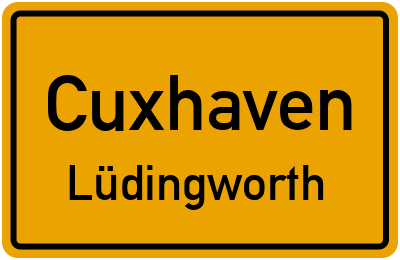 Ortsschild Cuxhaven Lüdingworth