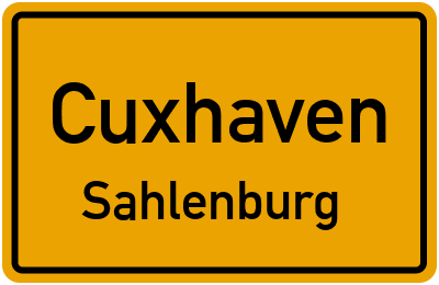 Straßenverzeichnis Cuxhaven Sahlenburg