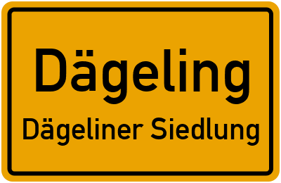 Straßenverzeichnis Dägeling Dägeliner Siedlung