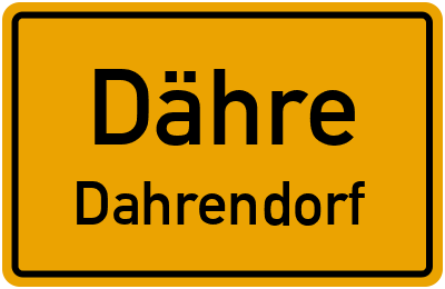 Straßenverzeichnis Dähre Dahrendorf