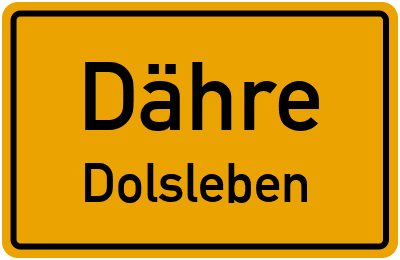 Ortsschild Dähre Dolsleben