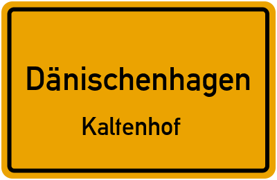 Straßenverzeichnis Dänischenhagen Kaltenhof