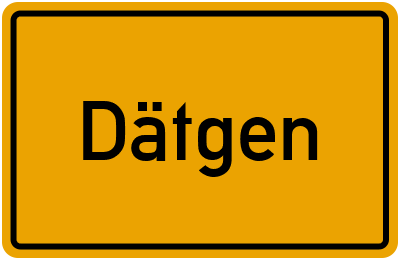 Ortsschild von Gemeinde Dätgen in Schleswig-Holstein