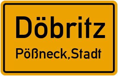Straßenverzeichnis Döbritz Pößneck,Stadt