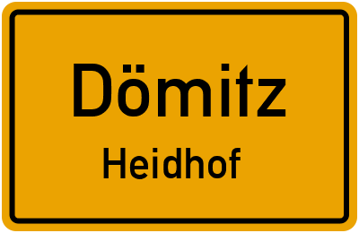 Straßenverzeichnis Dömitz Heidhof