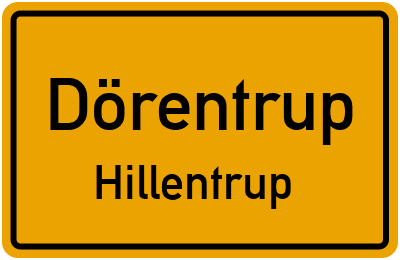 Ortsschild Dörentrup Hillentrup