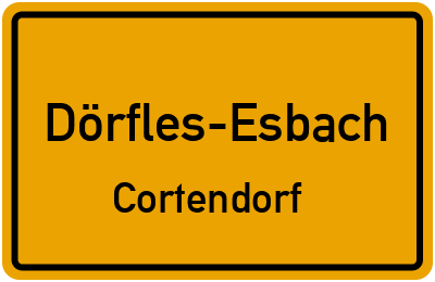 Straßenverzeichnis Dörfles-Esbach Cortendorf