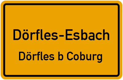 Straßenverzeichnis Dörfles-Esbach Dörfles b.Coburg