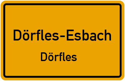 Straßenverzeichnis Dörfles-Esbach Dörfles