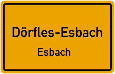 Straßenverzeichnis Dörfles-Esbach Esbach