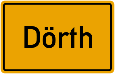 Ortsschild von Gemeinde Dörth in Rheinland-Pfalz