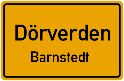 Ortsschild Dörverden Barnstedt