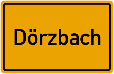 Ortsschild von Gemeinde Dörzbach in Baden-Württemberg