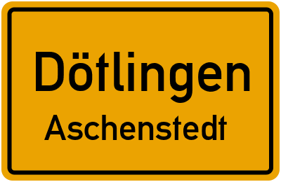 Ortsschild Dötlingen Aschenstedt