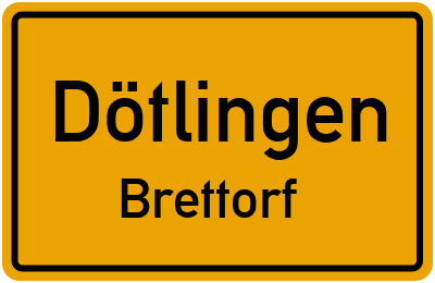 Ortsschild Dötlingen Brettorf