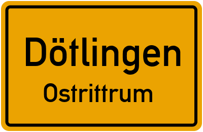 Ortsschild Dötlingen Ostrittrum