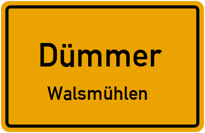 Straßenverzeichnis Dümmer Walsmühlen